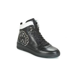 Buty Roberto Cavalli TEKSA. Czarne trampki męskie Roberto Cavalli, bez wzorów, bez zapięcia. Za 1247,20 zł.