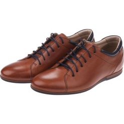 Buty Brązowe Deal. Pomarańczowe buty sportowe męskie marki LANCERTO, ze skóry, z paskami. W wyprzedaży za 299,90 zł.