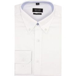Koszula navia 2051 długi rękaw custom fit biały. Białe koszule męskie na spinki Recman, m, z długim rękawem. Za 89,99 zł.