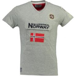 Geographical Norway Koszulka Męska Jayfour S Szary. Szare koszulki męskie marki Geographical Norway, s, z nadrukiem, bez kołnierzyka, bez rękawów. Za 89,00 zł.