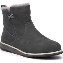 Buty EMU AUSTRALIA - Beach Mini W11026 Dark Grey. Szare kozaki damskie EMU Australia, z wełny, bez obcasa, bez zapięcia. W wyprzedaży za 399,00 zł.
