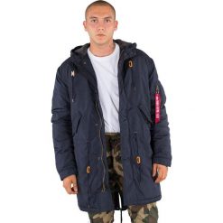 Kurtka zimowa Parka Alpha Industries Hooded Fishtail CW TT 178111-07 - niebieski. Niebieskie kurtki męskie Alpha Industries, na zimę, s, bez wzorów, bez kaptura. Za 647,99 zł.