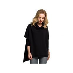 M389 Bluza czarna. Czarne bluzy damskie Moe, s, bez wzorów, z bawełny, bez rękawów, długie, bez kaptura. Za 149,00 zł.