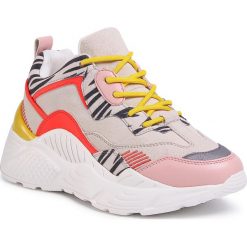 Sneakersy STEVE MADDEN - Antonia SM11000745-04005-556 Coral Multi. Półbuty damskie Steve Madden, bez wzorów, ze skóry ekologicznej, bez obcasa, na płaskiej podeszwie, bez zapięcia. Za 519,00 zł.