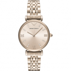 Zegarki damskie: Zegarek EMPORIO ARMANI – Gianni T-Bar AR11059 Pink/Pink