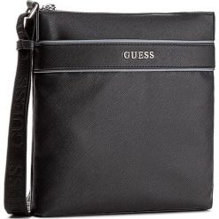 Saszetka GUESS - Uptown HM6226 POL74 BLA. Czarne torby męskie skórzane marki Guess, z aplikacjami, ze skóry ekologicznej, młodzieżowe. W wyprzedaży za 289,00 zł.