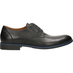 Półbuty ANDY. Czarne półbuty męskie Gino Rossi, bez wzorów, ze skóry, eleganckie, na sznurówki. Za 249,90 zł.