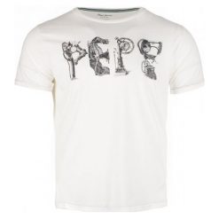 T-shirty męskie: Pepe Jeans T-Shirt Męski Abadi L Biały