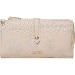 Desigual Dark Amber Ester Portfel Biały. Białe portfele damskie Desigual, bez wzorów, z materiału. Za 257,95 zł.