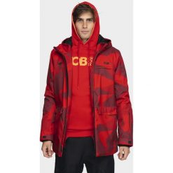 Kurtka snowboardowa męska. Pomarańczowe kurtki męskie na zimę, m, bez wzorów, bez kaptura. W wyprzedaży za 349,99 zł.