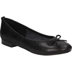 BALERINY TAMARIS 1-22124-27. Czarne baleriny damskie Tamaris, bez wzorów, bez obcasa. Za 159,99 zł.