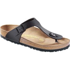 Birkenstock - Japonki Gizeh. Czarne klapki damskie Birkenstock, bez wzorów, z gumy, bez obcasa, na obcasie. Za 269,90 zł.