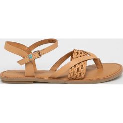 Toms - Sandały Lexie. Brązowe klapki damskie Toms, bez wzorów, ze skóry, bez obcasa, na obcasie. W wyprzedaży za 189,90 zł.