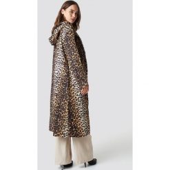 NA-KD Trend Parka w cętki z kapturem - Brown,Multicolor. Brązowe parki damskie marki NA-KD Trend, długie, z kapturem. W wyprzedaży za 113,58 zł.