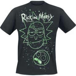 Rick And Morty Head On Stars T-Shirt czarny. Czarne koszulki męskie marki Rick And Morty, l, bez wzorów, bez kołnierzyka. Za 74,90 zł.