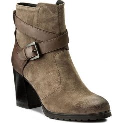 Botki GEOX - D New Lise H.A D746UA 02343 C6029 Taupe. Brązowe buty zimowe damskie Geox, ze skóry, na obcasie. W wyprzedaży za 359,00 zł.
