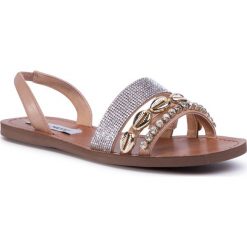 Sandały STEVE MADDEN - Ahoy SM11000991-02002-272 Narural Multi. Pomarańczowe klapki damskie Steve Madden, z aplikacjami, ze skóry ekologicznej, bez obcasa. Za 389,00 zł.