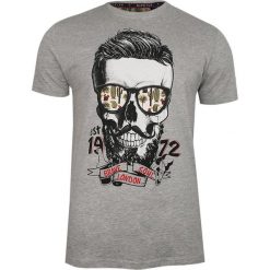 Szary T-Shirt (Koszulka) z Nadrukiem -BRAVE SOUL- Męski, Okrągły Dekolt, Brodacz, Barber, Hipster TSBRSSS20VERTEXBltgreymarl. Szare koszulki męskie Brave Soul, m, z nadrukiem, z bawełny, casualowe, z okrągłym kołnierzem. Za 37,00 zł.