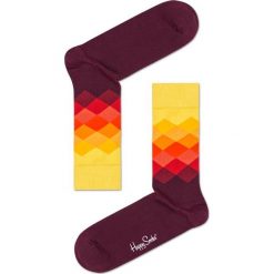 Happy Socks - Skarpety Faded Diamond. Brązowe skarpetki męskie marki Happy Socks, z bawełny. W wyprzedaży za 29,90 zł.