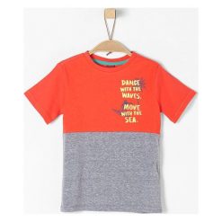S.Oliver T-Shirt Chłopięcy 140, Pomarańczowo-Szary. Szare t-shirty chłopięce z nadrukiem marki S.Oliver. Za 55,00 zł.