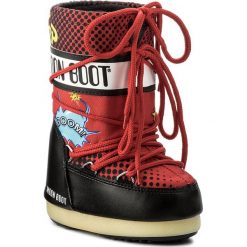 Buty zimowe chłopięce: Śniegowce MOON BOOT – Jr Comics 34000800001 Nero/Rosso M