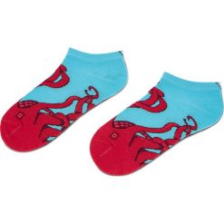 Skarpety Niskie Unisex CUP OF SOX - Ośmiornica D Czerwony Niebieski. Czerwone skarpetki męskie Cup of sox, bez wzorów, z elastanu. Za 15,00 zł.