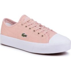 Trampki LACOSTE - Ziane Plus Grand 120 2 Cfa 7-39CFA00217F8 Nat/Wht. Różowe półbuty damskie Lacoste, bez wzorów, z gumy, bez zapięcia. W wyprzedaży za 279,00 zł.