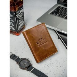 Rewelacyjny skórzany portfel męski skóra naturalna. Portfele męskie ALWAYS WILD, bez wzorów, ze skóry. Za 59,90 zł.