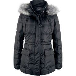 Kurtka pikowana z kapturem bonprix czarny. Czarne kurtki damskie pikowane marki bonprix, z kapturem. Za 239,99 zł.