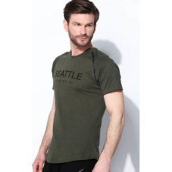 T-shirty męskie: Ciemnozielona Koszulka Seattle