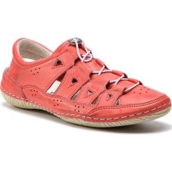 Sandały JANA - 8-23605-22 Red 500. Czerwone klapki damskie marki Jana, bez wzorów, ze skóry, bez obcasa. Za 249,90 zł.