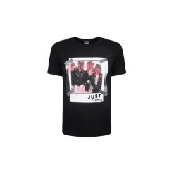 T-shirty z krótkim rękawem Roberto Cavalli S03GC0498. Czarne t-shirty męskie Roberto Cavalli, s, bez wzorów, bez kołnierzyka, krótkie. Za 219,00 zł.