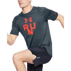 Under Armour Qualifier Glare Koszulka Szary. Szare podkoszulki męskie Under Armour, l, z nadrukiem, z elastanu, z krótkim rękawem. Za 206,95 zł.