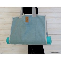 Torba na akcesoria do jogi/ Mandala #1. Szare torebki klasyczne damskie Pakamera, z tkaniny, duże. Za 239,00 zł.