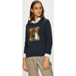 Tommy Hilfiger - Bluza. Szare bluzy damskie z nadrukiem marki TOMMY HILFIGER, s, z bawełny, bez kaptura. Za 359,90 zł.