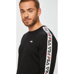 Fila - Bluza. Czarne bluzy męskie Fila, s, z nadrukiem, z bawełny, z okrągłym kołnierzem, bez rękawów, bez kaptura. Za 319,90 zł.