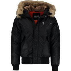 Urban Classics HOODED HEAVY FAKE FUR Kurtka zimowa schwarz. Niebieskie kurtki męskie zimowe marki Urban Classics, l, z okrągłym kołnierzem. Za 419,00 zł.