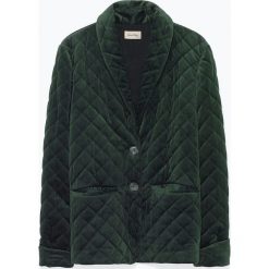 Blezer "Mobohouse" w kolorze ciemnozielonym. Zielone bolerka i narzutki damskie American Vintage, m, bez wzorów, bez rękawów. W wyprzedaży za 272,95 zł.