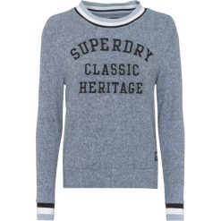 Superdry Sweter 'AMERICAN GIRL' gołąbkowo niebieski / czarny. Niebieskie swetry dziewczęce marki Superdry, z nadrukiem, z dzianiny, z okrągłym kołnierzem. Za 209,80 zł.
