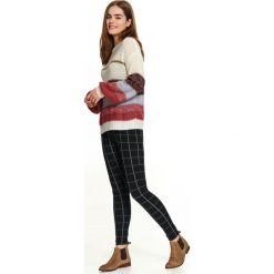 Legginsy w kratę. Czarne legginsy damskie s, eleganckie. W wyprzedaży za 39,99 zł.
