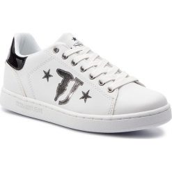 Sneakersy TRUSSARDI JEANS - 79A00391 K299. Białe półbuty damskie Trussardi Jeans, z jeansu. W wyprzedaży za 339,00 zł.