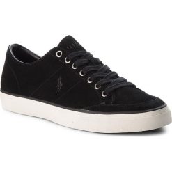 Tenisówki POLO RALPH LAUREN - Sherwin 816713116001 Black. Czarne półbuty męskie Polo Ralph Lauren, na co dzień, bez wzorów, z zamszu, eleganckie, bez zapięcia. W wyprzedaży za 309,00 zł.
