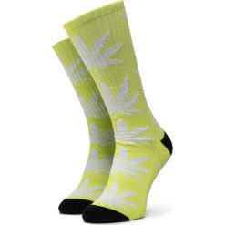 Skarpety Wysokie Damskie HUF - Plantlife Metallic Leaves Sock SK00447 r.OS Hot Lime. Zielone skarpetki damskie HUF, bez wzorów, z bawełny. Za 79,00 zł.