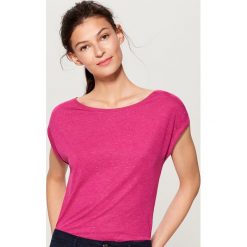 T-shirty damskie: Koszulka basic - Różowy