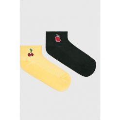 Fulloff - Skarpetki (2-pack). Żółte skarpetki damskie marki Fulloff, z bawełny. W wyprzedaży za 19,90 zł.