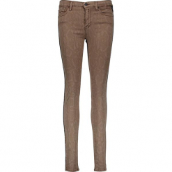 Dżinsy "Joi" - Skinny fit - w kolorze jasnobrązowym. Pomarańczowe rurki damskie Replay, z aplikacjami. W wyprzedaży za 282,95 zł.
