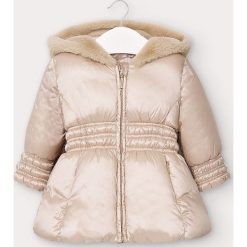 Mayoral - Kurtka dziecięca 80-98 cm. Brązowe kurtki dziewczęce Mayoral, bez wzorów, z poliesteru, długie, z kapturem. Za 175,90 zł.