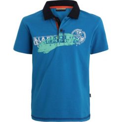 Napapijri ENI Koszulka polo turquoise. Niebieskie koszulki polo męskie Napapijri, z bawełny. Za 189,00 zł.