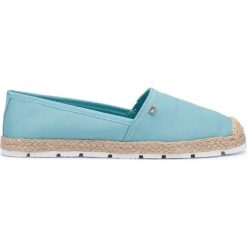 Tommy Hilfiger Espadryle Niebieski. Niebieskie espadryle damskie TOMMY HILFIGER, bez wzorów, z materiału, bez obcasa. Za 326,95 zł.