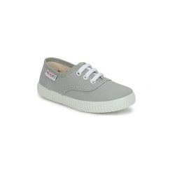 Buty Dziecko Victoria INGLESA LONA KID. Szare trampki dziewczęce Victoria, bez wzorów, bez zapięcia. Za 69,30 zł.